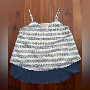 Loft blue floral tee